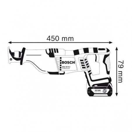 เลื่อยอเนกประสงค์ไร้สาย BOSCH GSA 18V-Li(ตัวเปล่า)