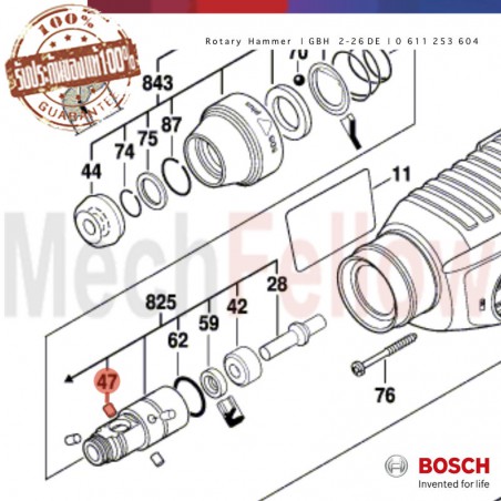 ลูกปืนเม็ด BOSCH GBH 2-26DE