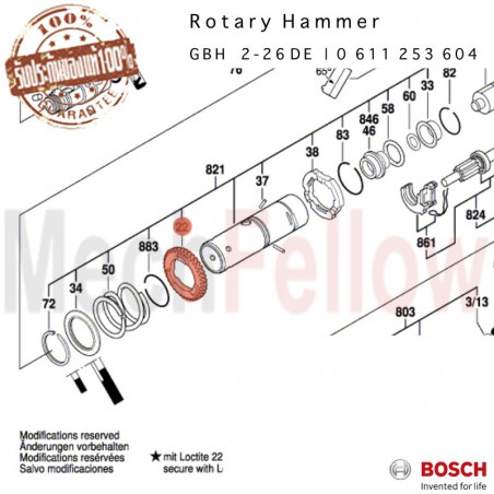 Cylindrical Gear BOSCH 2-26DE No.22