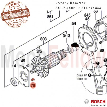 Thread-forming tap. Screw BOSCH 2-26DE No.79