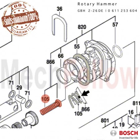 Plain bearing BOSCH GBH 2-26DE