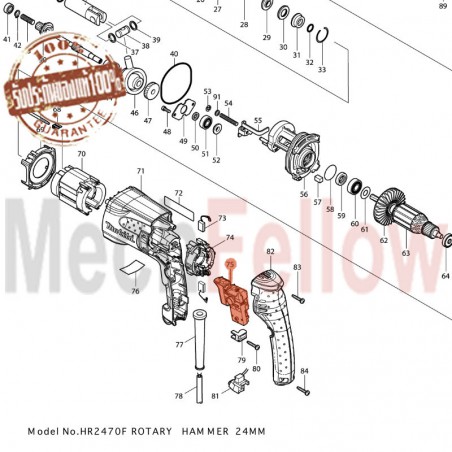 สวิทช์สว่านโรตารี่ MAKITA HR2470F No.75