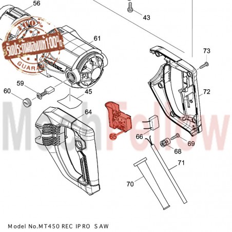 สวิทช์ Maktec MT450 No. 65