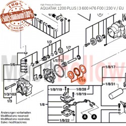 ลูกปืนรังเครื่องอัดฉีด BOSCH AQT1200 Plus