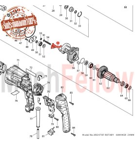 ฐานรองตัวเปลี่ยนระบบ Makita HR2451/2453/2470F