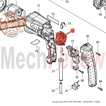 ซองแปรงถ่านสว่านโรตารี่ MAKITA HR2470F No.74