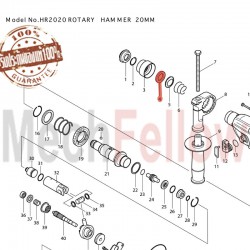 แหวนกดเม็ดลูกปืน 21 Makita HR2021 No.4