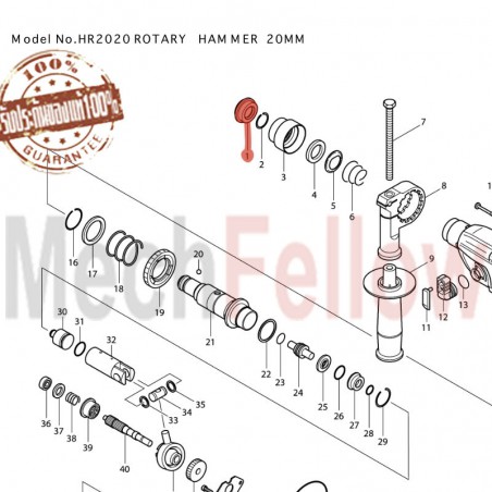 ยางหัวจับดอก Makita HR2470 No.1