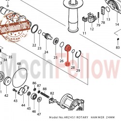 กรอบโอริง Makita HR2451 No.27