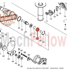 กรอบโอริง Makita HR2451 No.27