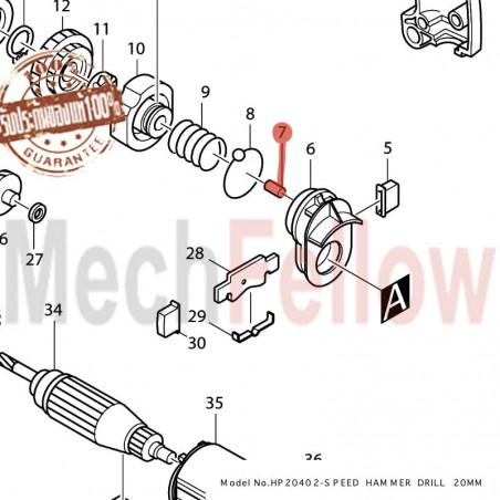 ลิ่มกลม 4 MAKITA HP-1630 No.7