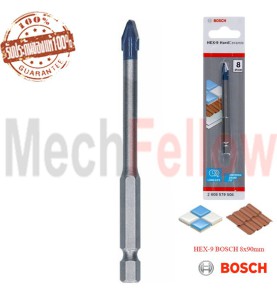 ดอกเจาะกระเบื้องและกระจก  HEX-9 BOSCH 8x90mm
