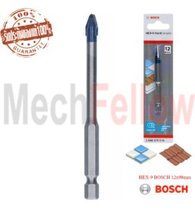 ดอกเจาะกระเบื้องและกระจก  HEX-9 BOSCH 12x90mm