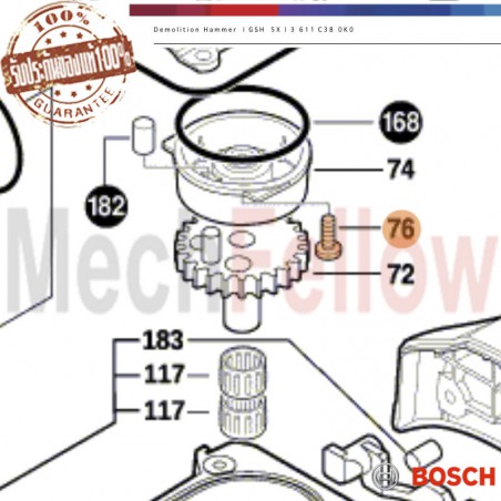 น็อตกันเฟือง BOSCH GSH 5X No.76