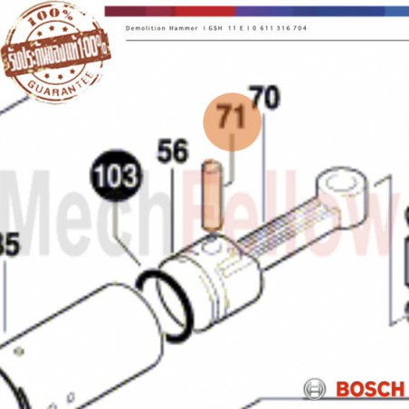 สลักลูกสูบ BOSCH GSH11E