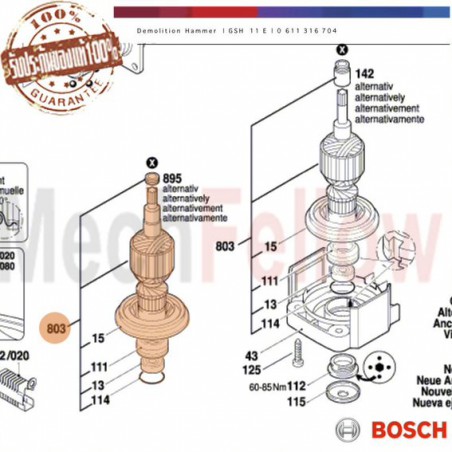 ทุ่นสว่านกระแทก BOSCH GSH 11E