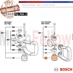 ลูกบิดล็อคมือจับ BOSCH GSH 11E No.88