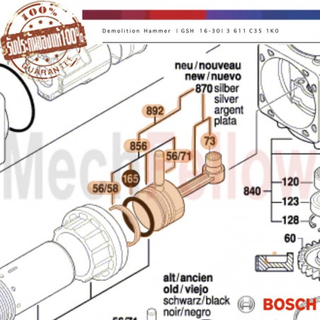 ชุดลูกสูบ BOSCH GSH 16-30