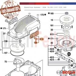 ฝาปิดซองถ่าน Bosch GSH 16-30(ด้านแฮนด์)