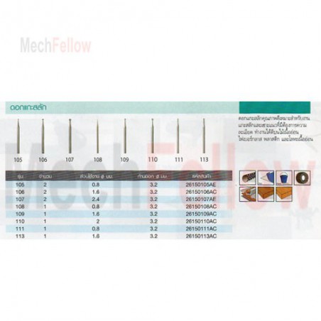 ดอกแกะสลัก DREMEL รุ่น 109