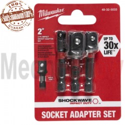Milwaukee ชุดอะแดปเตอร์ลูกบล็อก แกนหกเหลี่ยมMIL(3ชิ้น)