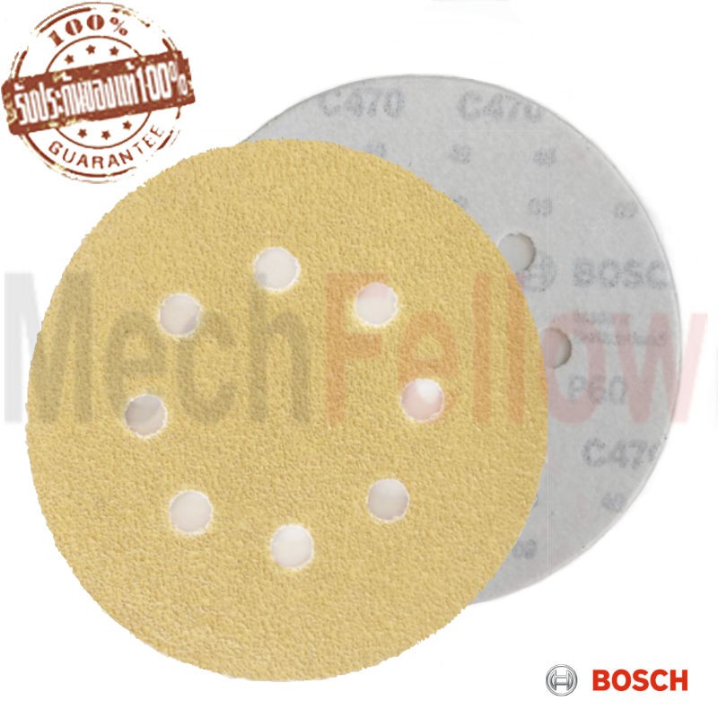 กระดาษทรายกลม 125 มม. NO.60 BOSCH (5แผ่น)
