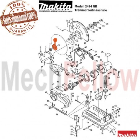 ฝาประกับ MAKTEC MT240 No.3