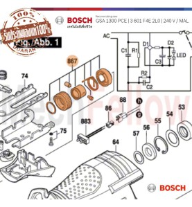 ชุดจับล็อคดอก BOSCH GSA1300PCE