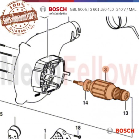 ทุ่นเครื่องเป่าลม BOSCH GBL800E