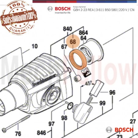 ซีลคอกระบอก BOSCH GBH2-23REA