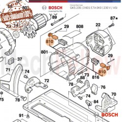 ถ่านเลื่อยวงเดือน BOSCH GKS235