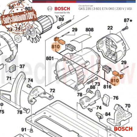 ถ่านเลื่อยวงเดือน BOSCH GKS235