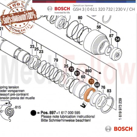 ซีล BOSCH GSH 3 No.70