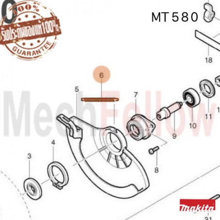 สปริงดัน MAKTEC MAKTEC MT580 MT583 M5801B No.6