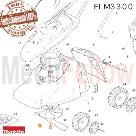 น๊อตยึดใบ MAKITA ELM3300 No.53
