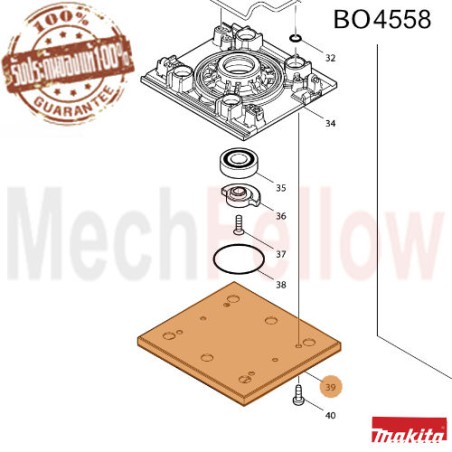 PAD COMPLETE MAKITA BO4558 No.39