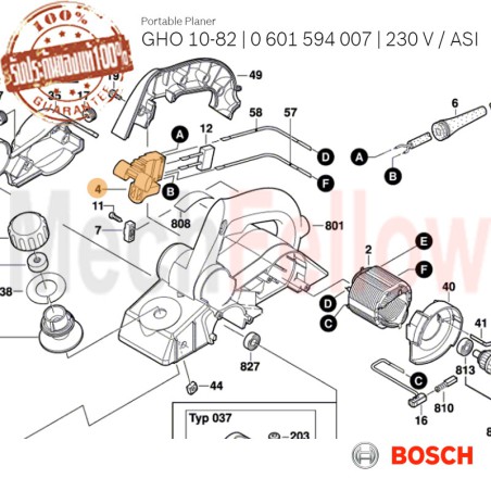 สวิทช์กบไฟฟ้า BOSCH GHO 10-82