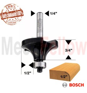 BOSCH ดอกเซาะร่อง ตีโค้งปลายลูกปืน 1/4