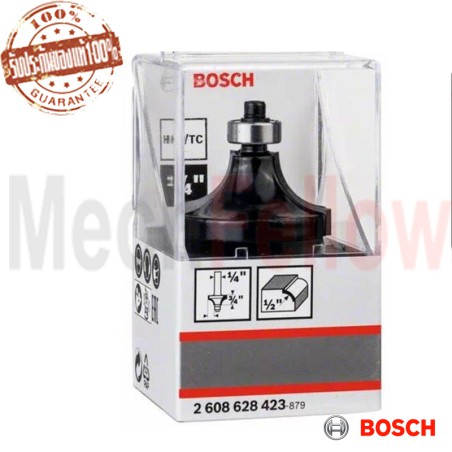 BOSCH ดอกเซาะร่อง ตีโค้งปลายลูกปืน 1/4