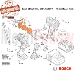 DC มอเตอร์ BOSCH GDS 250-LI