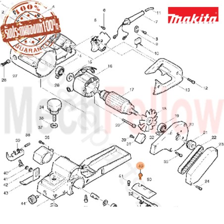 น็อตยึดปะกับ MAKITA1100 No. 49