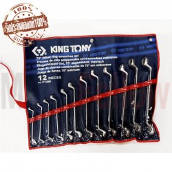 KINGTONY ประแจแหวนคอ 75 องศาชุด 12 ตัว 6 - 32mm (1712MR)