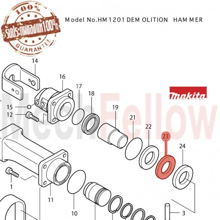 แหวนรองกระแทก MAKITA HM1201 No.23