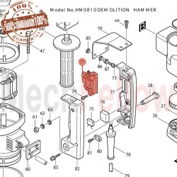 สวิทช์ MAKITA HM-0810 No.71