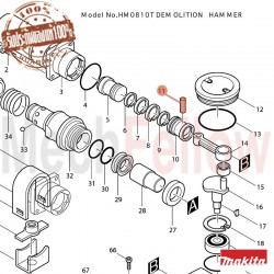 สลักลูกสูบ MAKITA HM0810T No.11