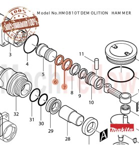 แหวนลูกกระทุ้ง MAKITA HM-0810T No.6+No.7