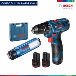 สว่านไขควงไร้สาย Bosch GSR 120-Li + GLI 120-Li