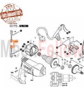 แปรงถ่าน BOSCH GBM350/GBM6