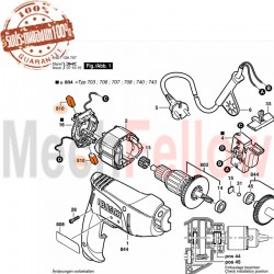 แปรงถ่านสว่านไฟฟ้า BOSCH GBM350RE