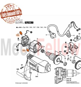 แปรงถ่านสว่านไฟฟ้า BOSCH GBM350RE